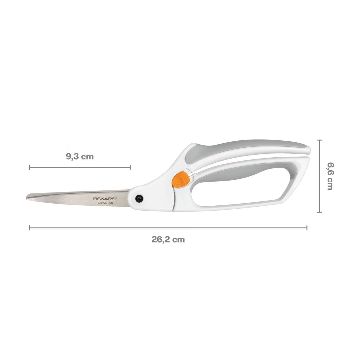 Fiskars EasyAction Scissors, Stainless Steel, 21 cm