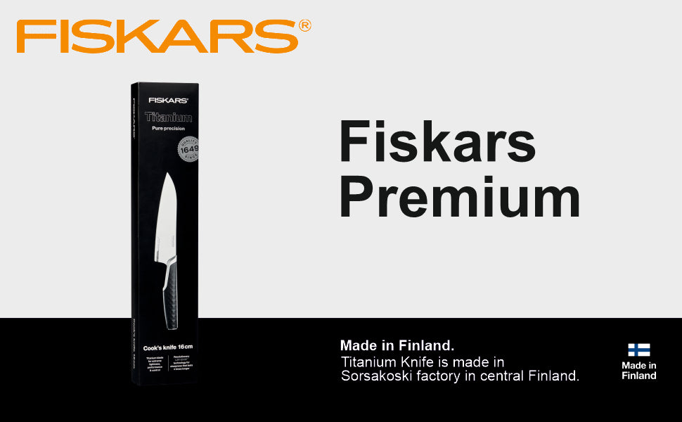 Fiskars Handle: Plastic; Blade: Titanium Titanium Cooks Knife 16 Cm | 1027296