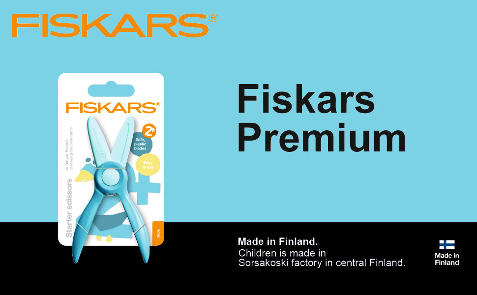 Fiskars Scissors, Plastic starters scissors, Teal