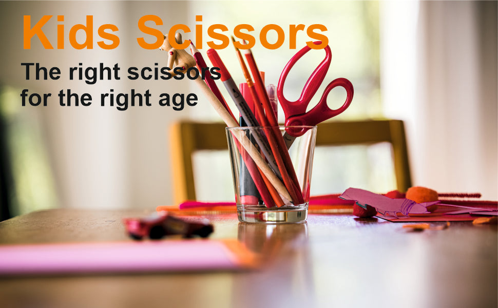 FISKARS Kids Scissors, Stainless steel, Red, 13cm