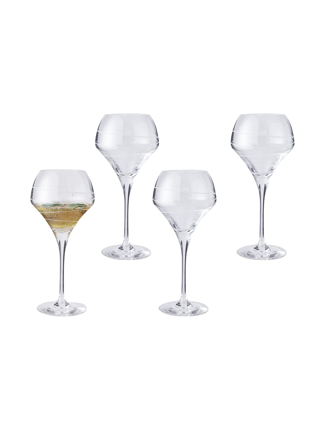 C & S ARABESQUE OPEN UP STEMMED GLASS 40