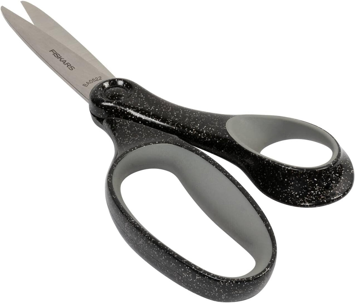 Fiskars School Scissors, Glitter Black, Stainless Steel, 18 cm