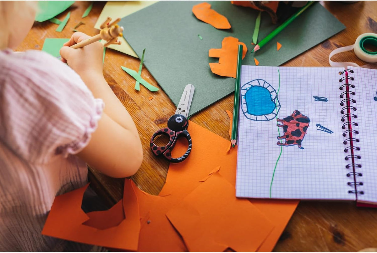 Fiskars Kids Scissors | Ladybird Design | Safety Blunt Tip | Ages 4+ | Ambidextrous