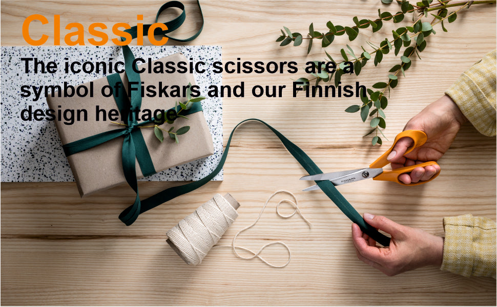 FISKARS Classic Scissors, Classic Universal Scissors, Stainless Steel, 21cm