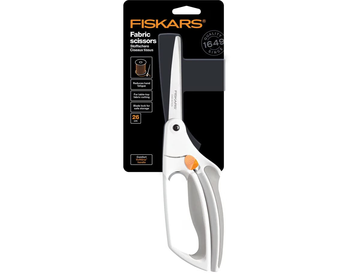 Fiskars EasyAction Scissors, Stainless Steel, 21 cm