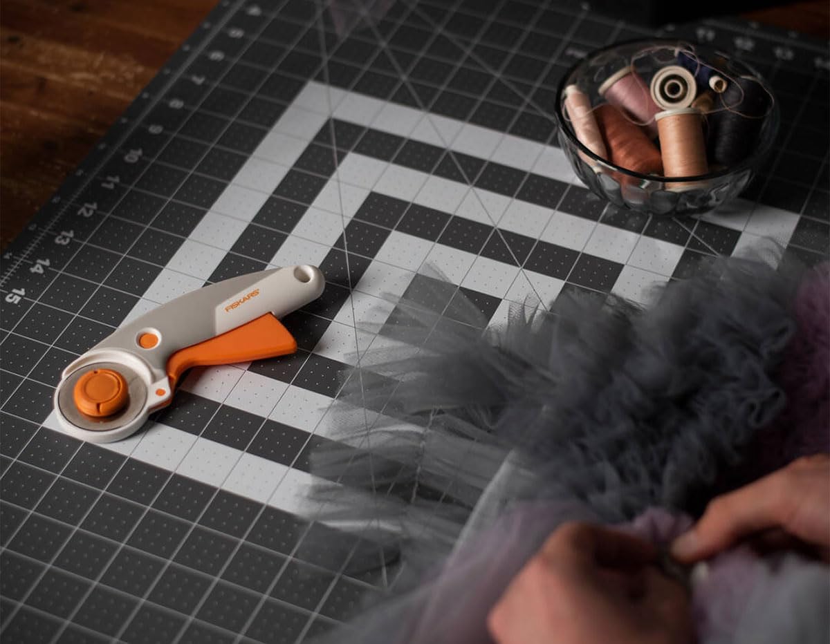 Fiskars Rotary Cutter 45 mm | Stainless Steel Blade | Multicolour
