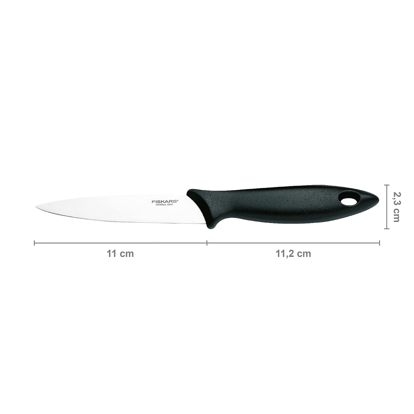 Fiskars Essential Paring Knife Set of 3 | Paring, Vegetable & Tomato Knife | Stainless Steel