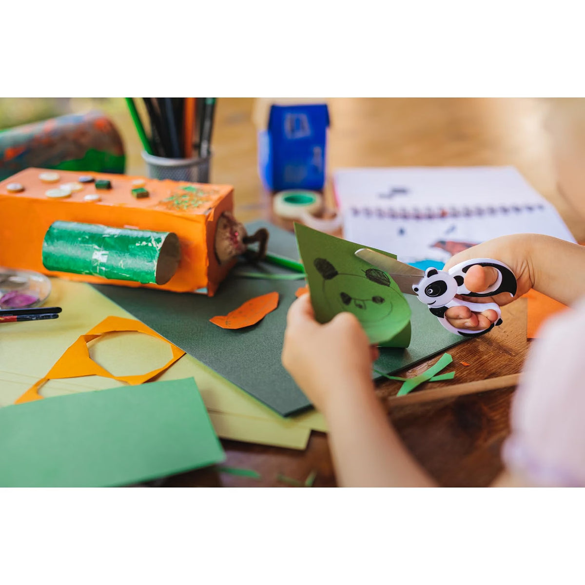 Fiskars Kids Scissors, Panda Design, Stainless Steel, 4+ Years