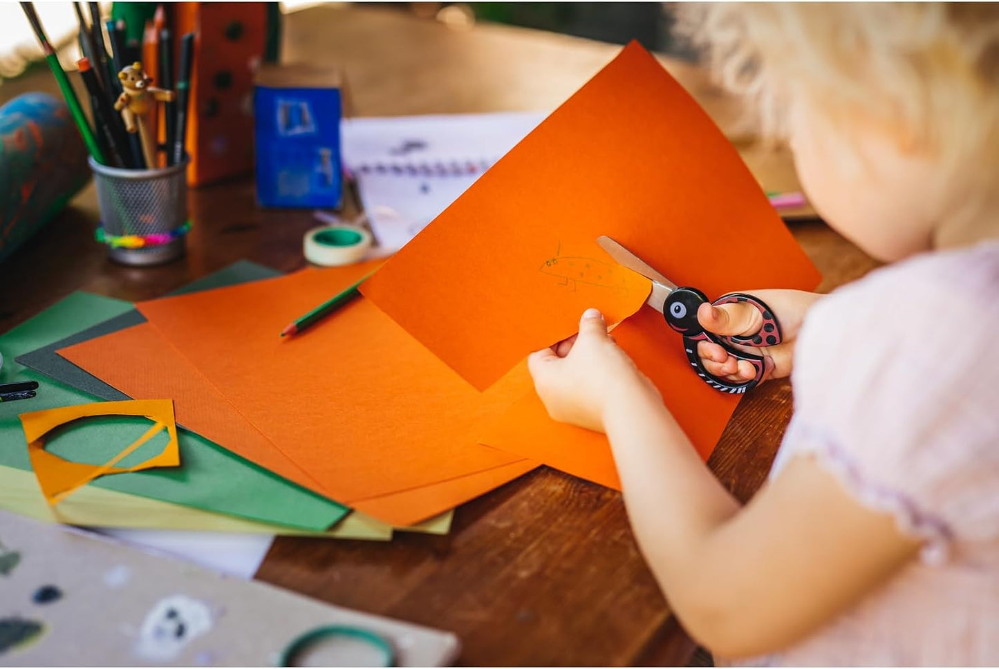Fiskars Kids Scissors | Ladybird Design | Safety Blunt Tip | Ages 4+ | Ambidextrous