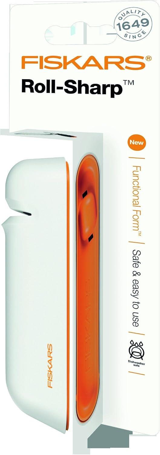 Fiskars Functional Form ROLL-Sharp Knife Sharpener, White