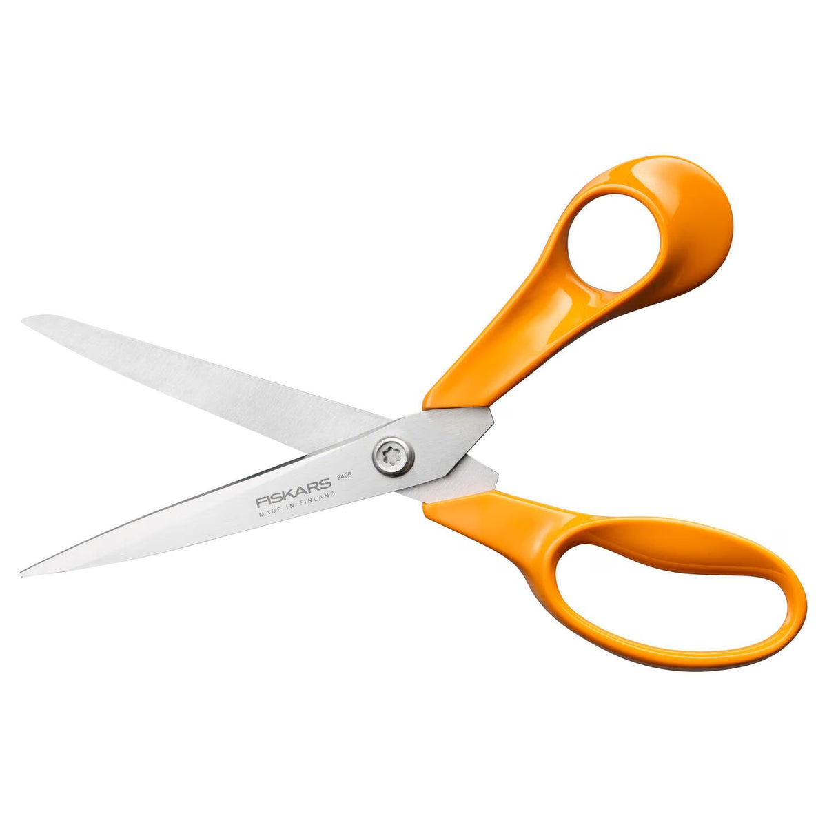 Fiskars Classic Universal Kitchen Scissors, Right-Handed, Total Length: 21 cm, Improved Torx Screw and More Ergonomic Handle, Sustainable Packaging, Quality Steel/Plastic, Orange, 1075031