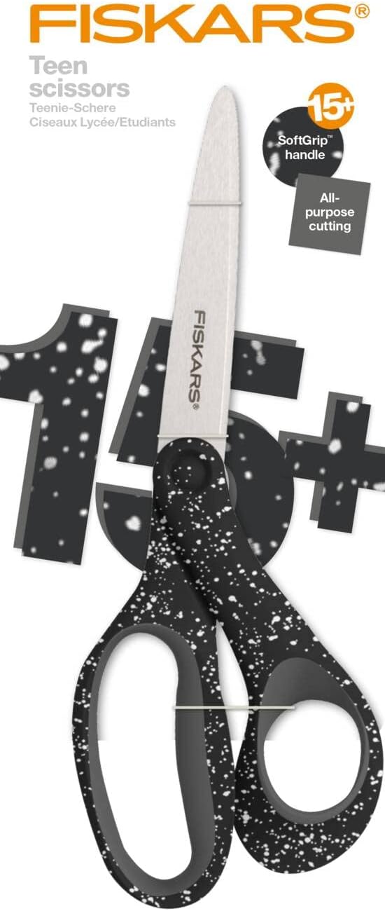 Fiskars Teen Scissors | Speckled Black | Stainless Steel | Made in Finland