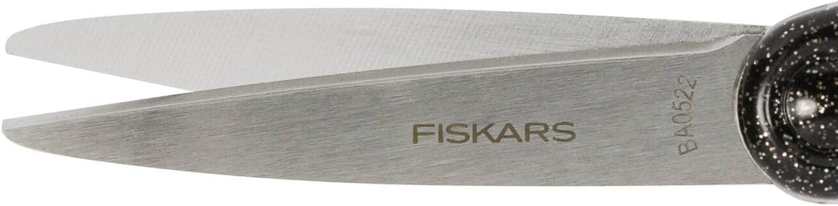 Fiskars School Scissors, Glitter Black, Stainless Steel, 18 cm