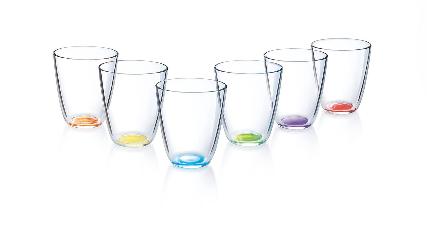 LUMINARC CRAZY COLORS ASSORTED H/B TUMBLER 31